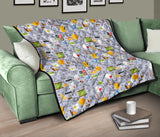Math Pattern Print Design 04 Premium Quilt