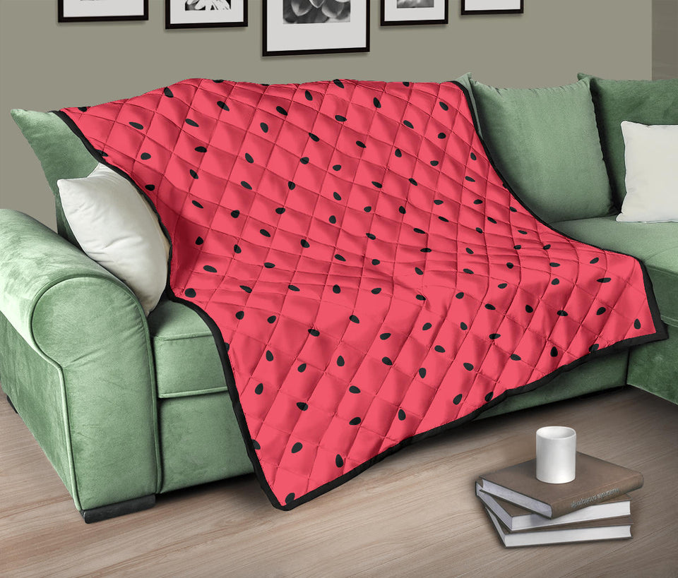 Watermelon Texture Background Premium Quilt