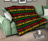 Canabis Marijuana Weed Pattern Print Design 04 Premium Quilt