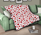 Ladybug Pattern Print Design 04 Premium Quilt