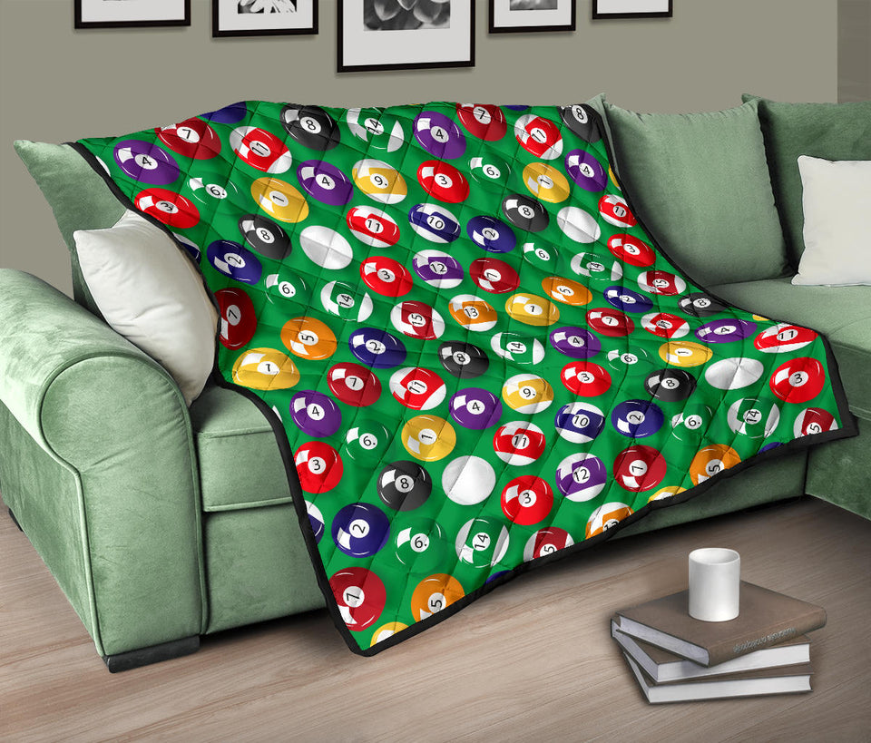 Billiard Ball Pattern Print Design 02 Premium Quilt