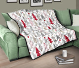 Cute Christmas Tree Pattern Premium Quilt