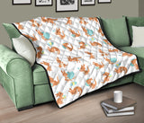Cute Kangaroo Pattern Premium Quilt