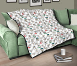 English Bulldog Pattern Print Design 03 Premium Quilt