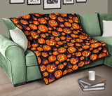 Halloween Pumpkin Pattern Premium Quilt