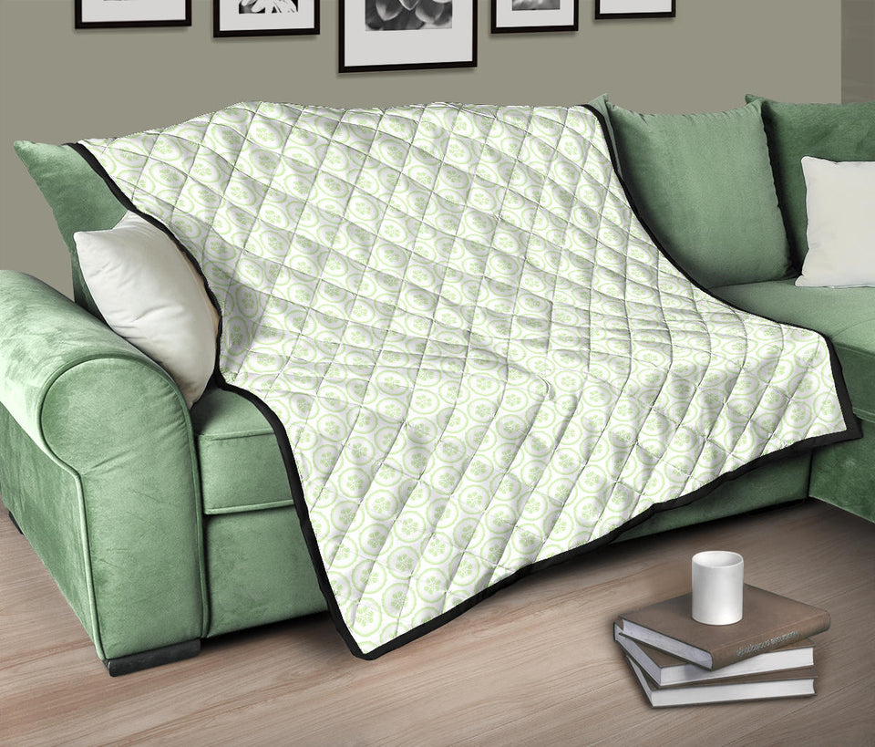 Cucumber Pattern Background Premium Quilt