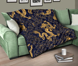 Gold Dragon Pattern Premium Quilt