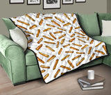 French Fries Potato Pattern Premium Quilt