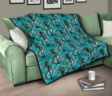 Anchor Nautical Green Background Premium Quilt