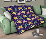 Colorful Sea Turtle Pattern Premium Quilt