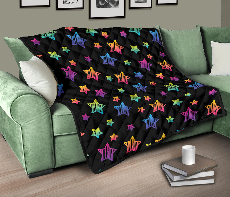 Colorful Star Pattern Premium Quilt