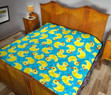 Duck Toy Pattern Print Design 04 Premium Quilt