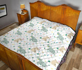 Cute Rhino Pattern Premium Quilt