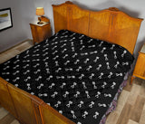 Engine Piston Black Theme Pattern Print Design 03 Premium Quilt