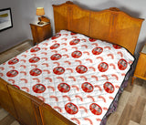 Daruma Japanese Wooden Doll Design Pattern Premium Quilt