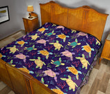 Colorful Sea Turtle Pattern Premium Quilt