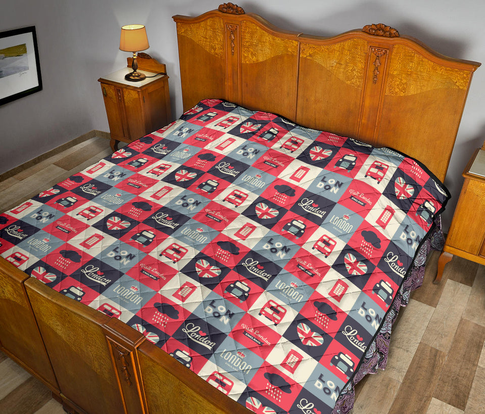 British Pattern Print Design 05 Premium Quilt