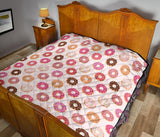 Colorful Donut Pattern Premium Quilt