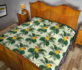 Beautiful Parrot Palm Leaves Pattern Premium Quilt