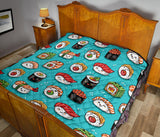 Cute Sushi Pattern Premium Quilt