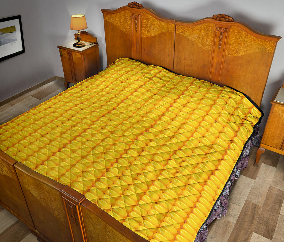 Corn Pattern Print Design 04 Premium Quilt