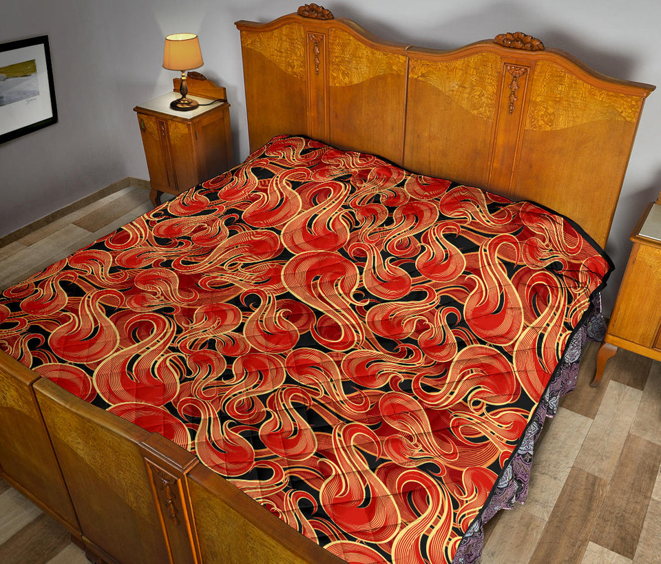 Fire Flame Pattern Premium Quilt