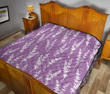 Lavender Flowers Purple Pattern Premium Quilt
