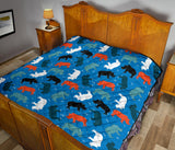 Colorful Rhino Pattern Premium Quilt