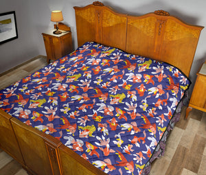 Goldfish Pattern Print Design 04 Premium Quilt