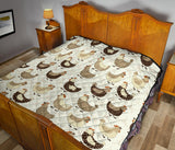 Cute Rooster Chicken Cock Premium Quilt