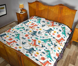 Cute Crocodile Pattern Premium Quilt