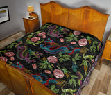 Dragons Flower Pattern Premium Quilt