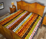 Egypt Hieroglyphics Pattern Print Design 01 Premium Quilt