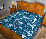 Cute Shark Pattern Premium Quilt