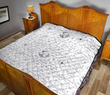 Math Pattern Print Design 03 Premium Quilt