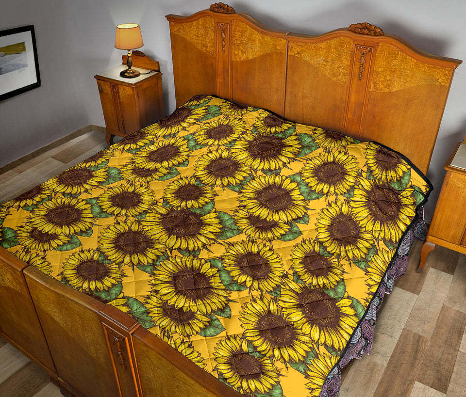 Sunflower Pattern Premium Quilt