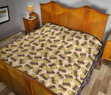Hamburger Pattern Print Design 01 Premium Quilt