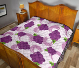 Cute Grape Pattern Premium Quilt