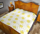 Hand Drawn Sun Pattern Premium Quilt