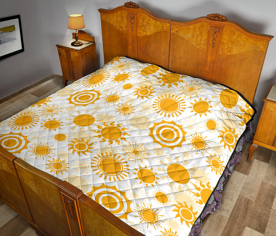 Sun Design Pattern Premium Quilt