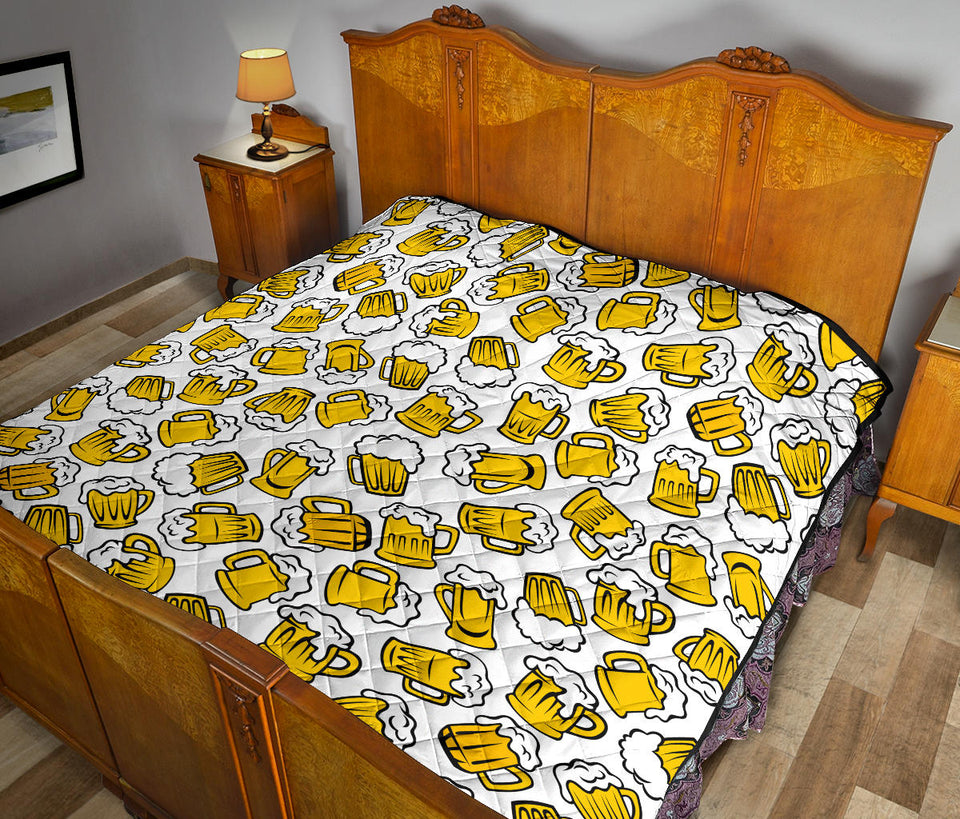 Beer Design Pattern Premium Quilt
