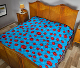Ladybug Pattern Print Design 02 Premium Quilt