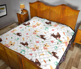 Cute Chihuahua Puppie Pattern Premium Quilt