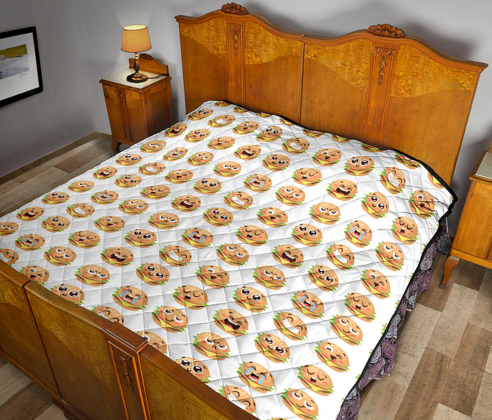 Hamburger Pattern Print Design 04 Premium Quilt