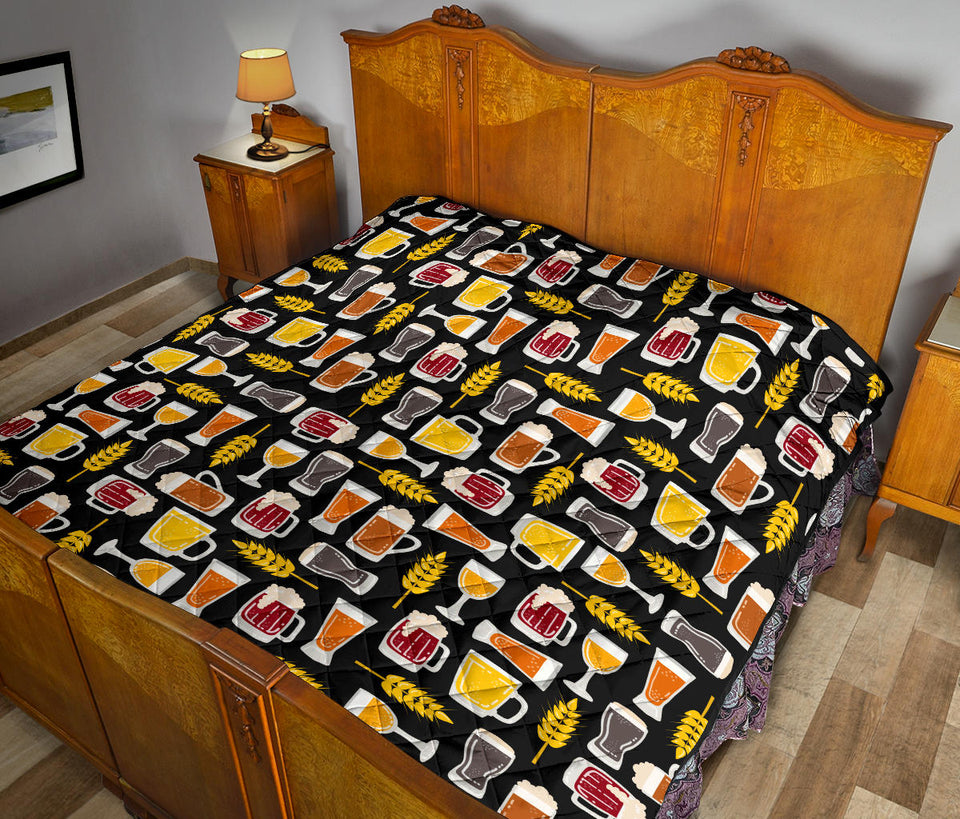 Beer Type Pattern Premium Quilt