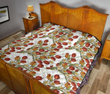 Red Tulips And Daffodils Pattern Premium Quilt