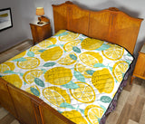Lemon Design Pattern Premium Quilt