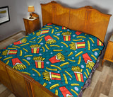 French Fries Red Paper Box Pattern Premium Quilt