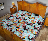 Rooster Chicken Cock Snowfalke Premium Quilt