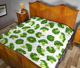 Cute Broccoli Pattern Premium Quilt